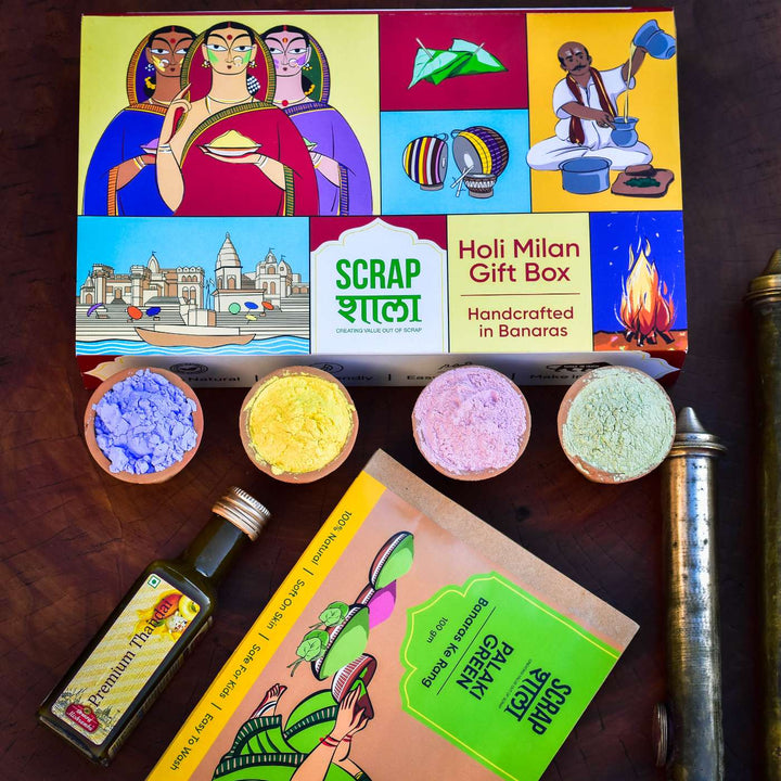 Handmade Milan Gulaal & Thandai Holi Gift Hamper | Set Of 5