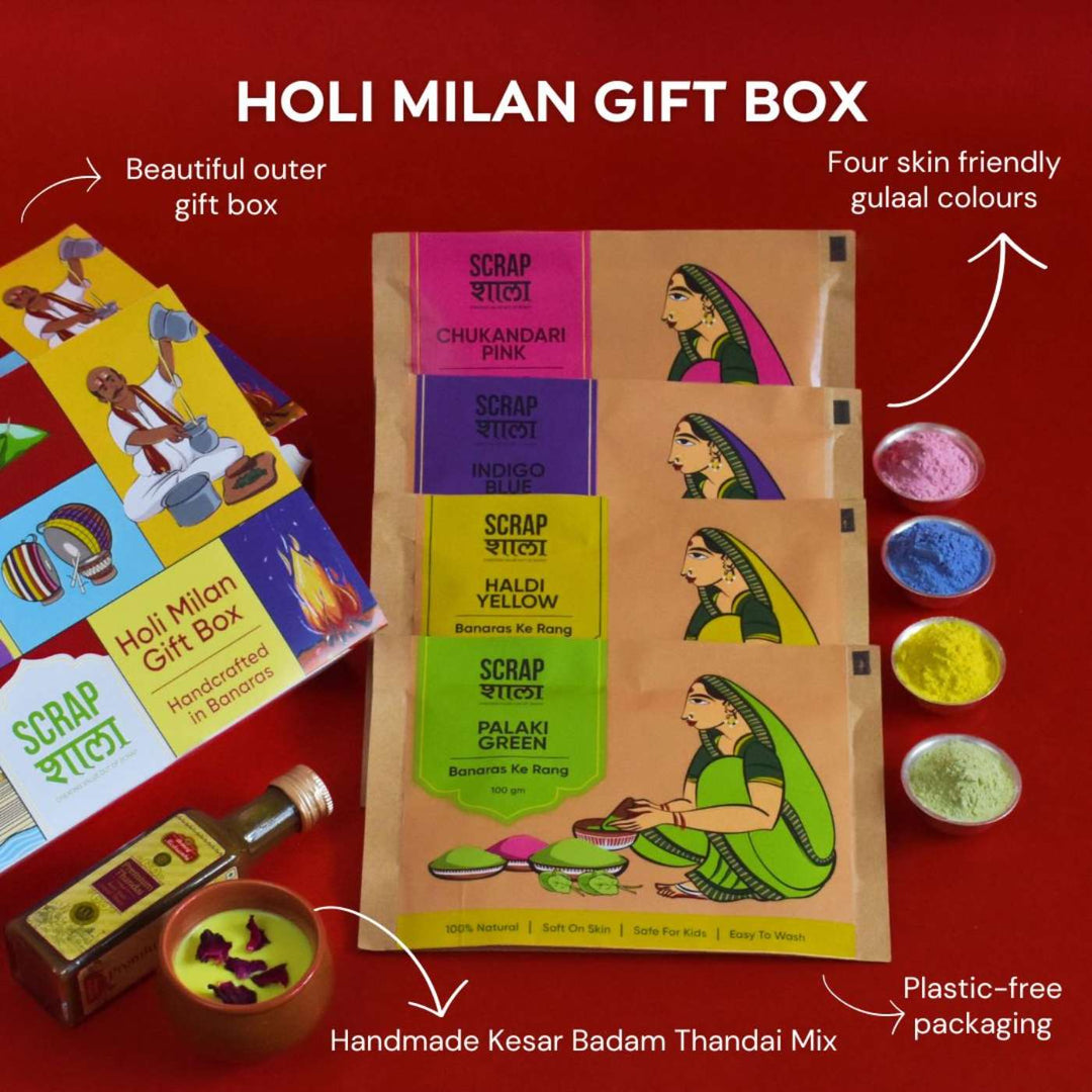 Handmade Milan Gulaal & Thandai Holi Gift Hamper | Set Of 5