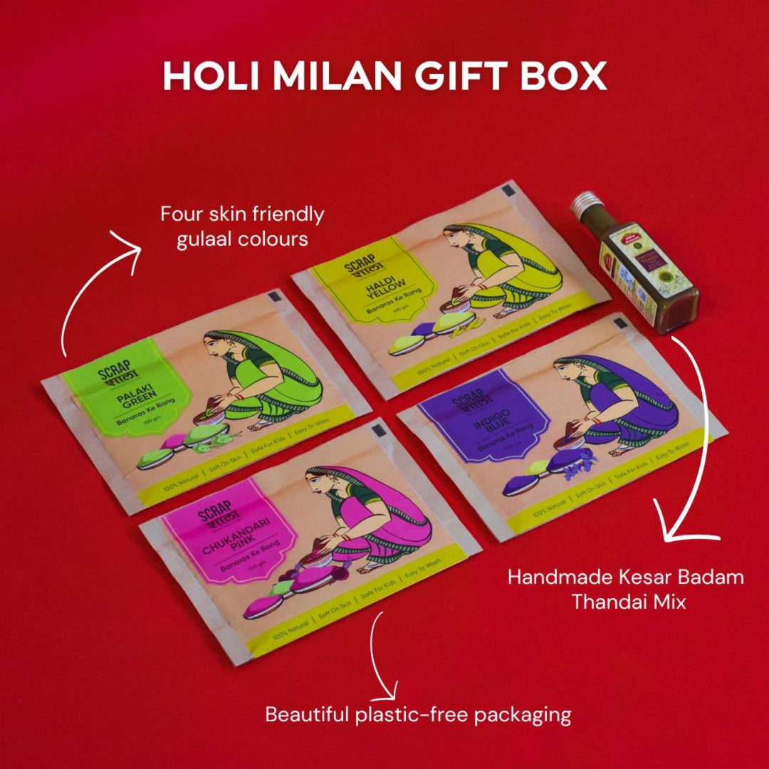 Handmade Milan Gulaal & Thandai Holi Gift Hamper | Set Of 5