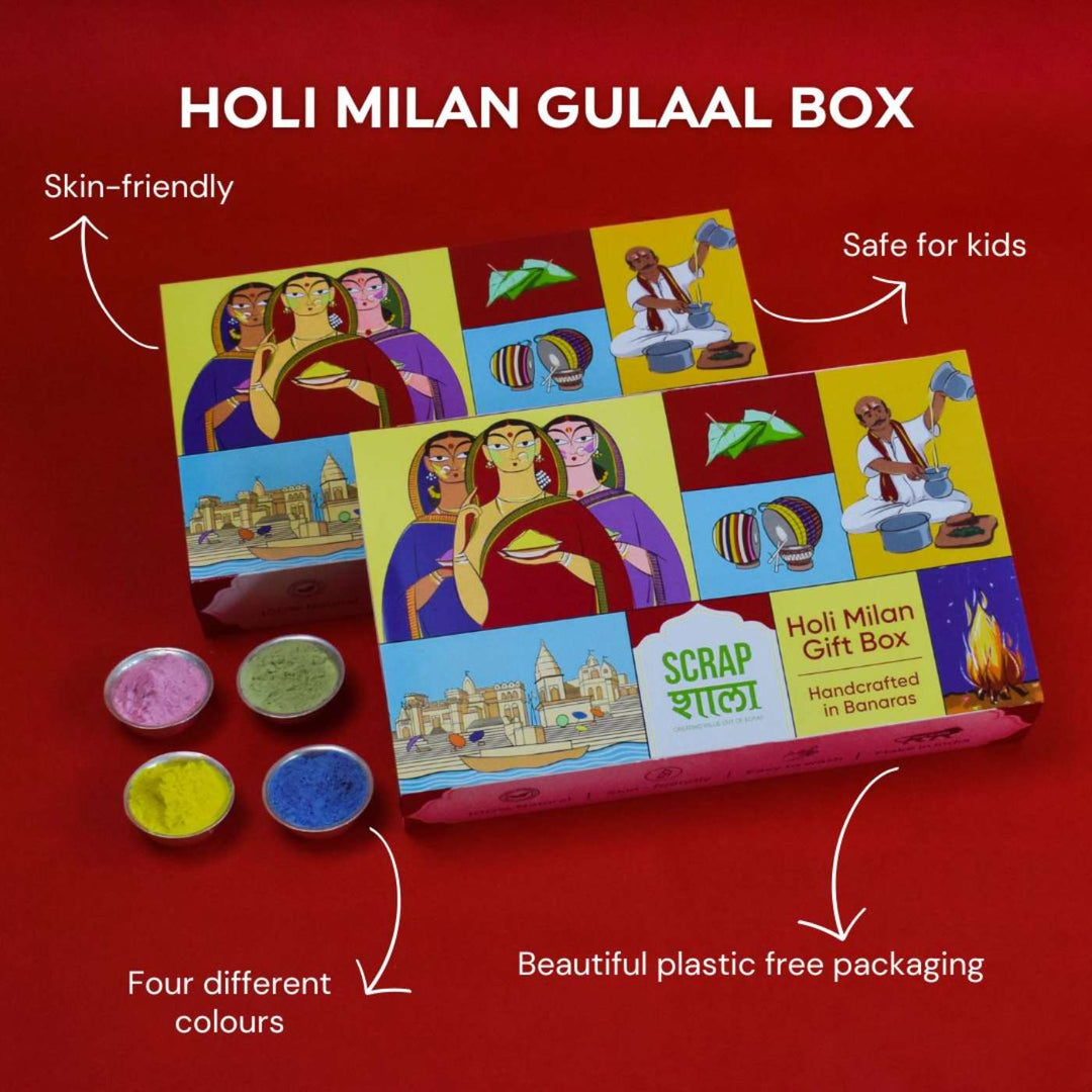 Handmade Milan Organic Gulaal Holi Gift Hamper | Set Of 4