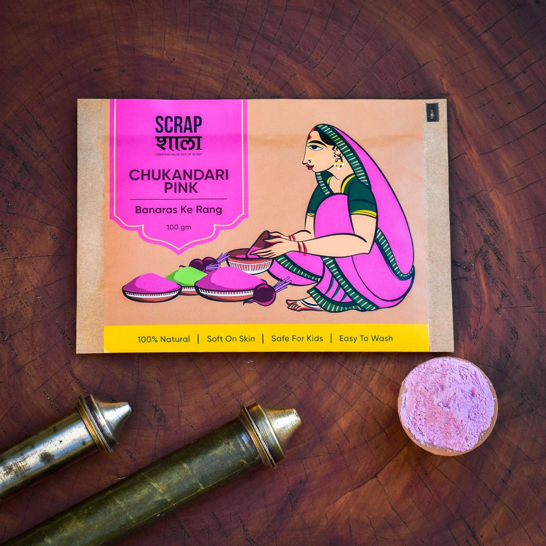 Handmade Skin-Friendly Organic Pink Gulaal / Holi Colours | Set Of 2