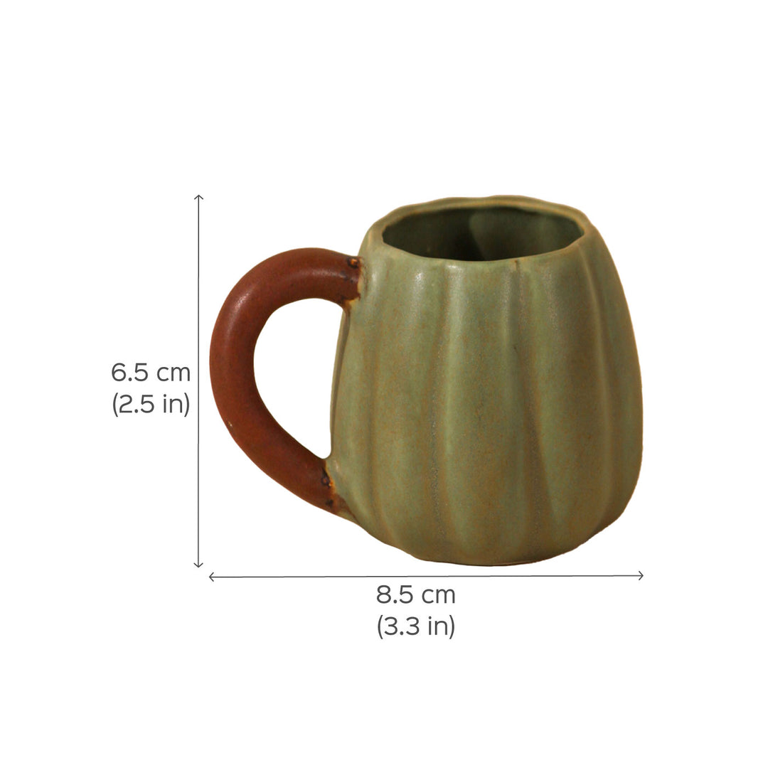 Handpainted Pumpkin-Shaped Mug