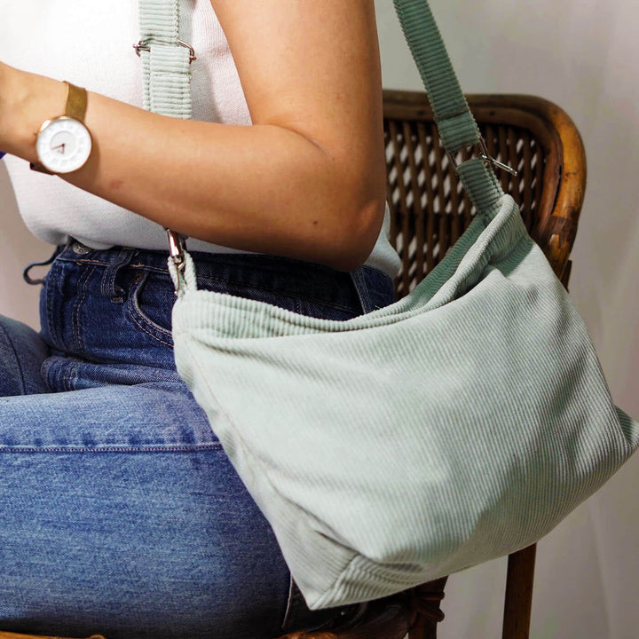 Handmade Sleek Minimalist Corduroy Sling Bag