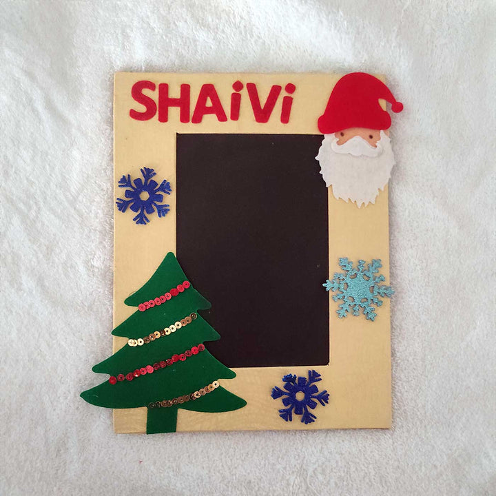 Personalized Santa Theme Felt Photo Frame | Xmas Gifting Ideas