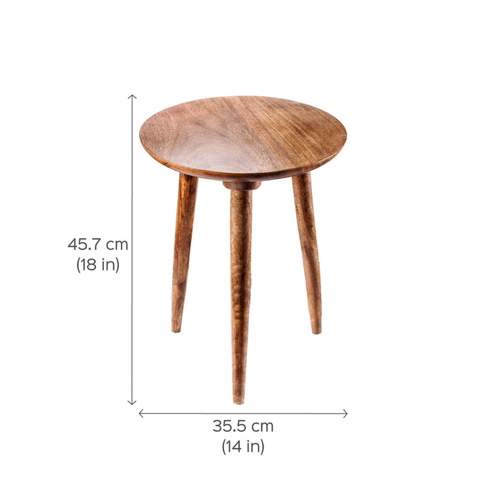 Saral Uttmansh Mango Wood Dismantlable Stool-Cum-Platter