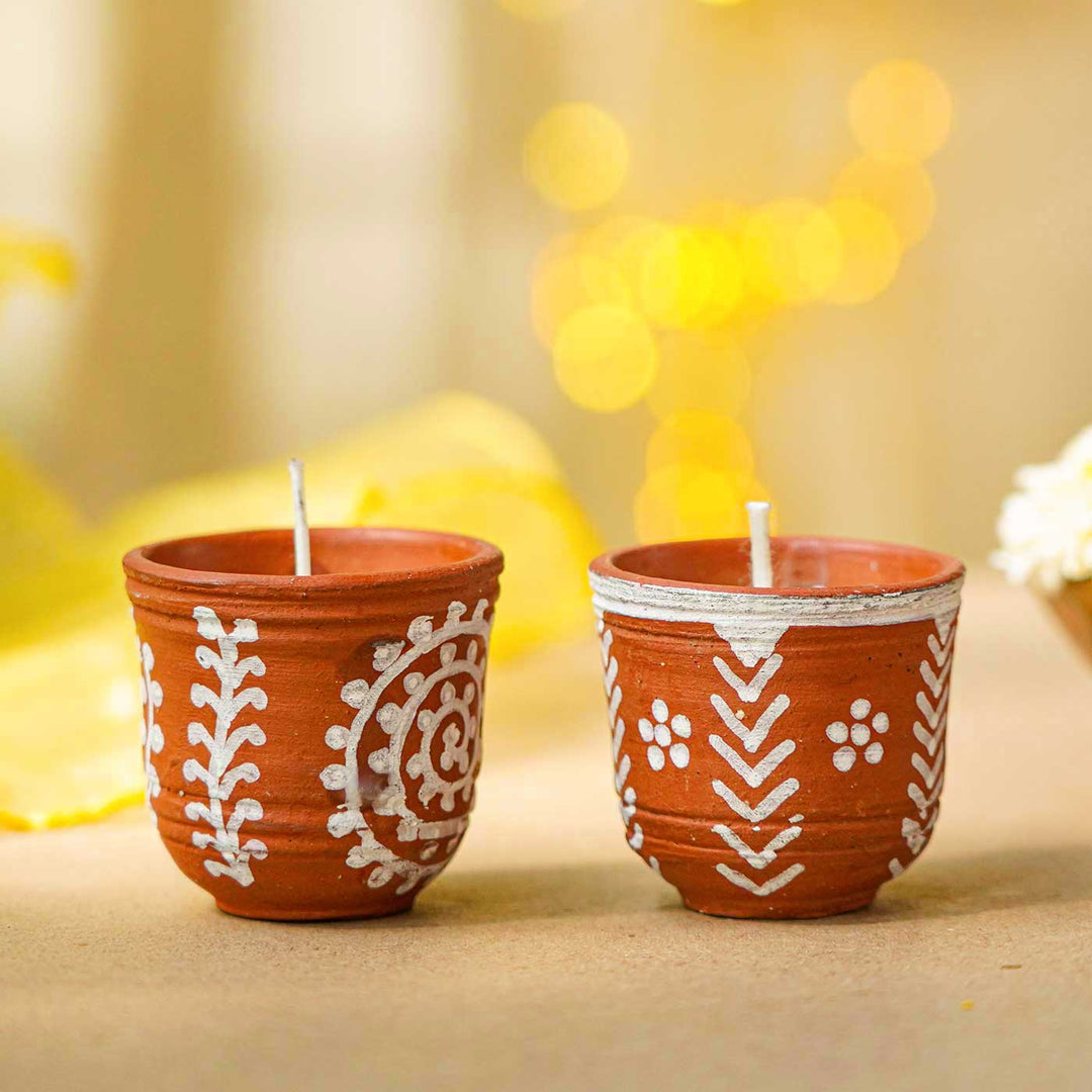 Handmade Scented Candle With Mitti Kulhad | Set of 2