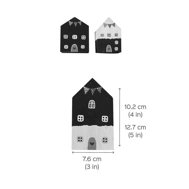 Santorini Miniature Wooden Houses | Set of 3