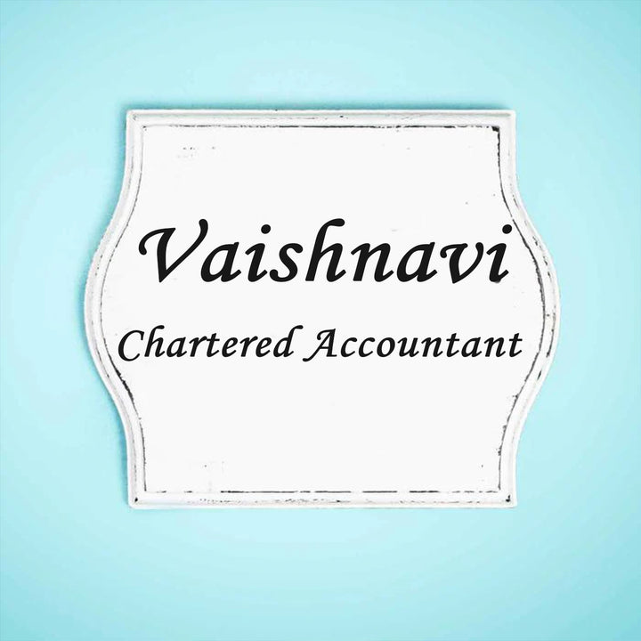 Curved Square Name Plate For Chartered Accountant