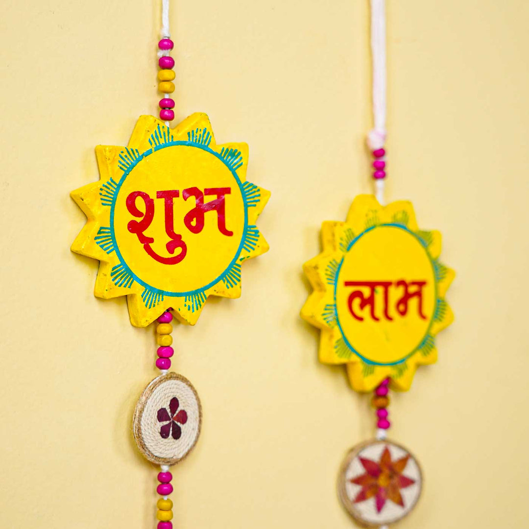 Shubh Labh Ganesha Wall Hangings I Set of 2