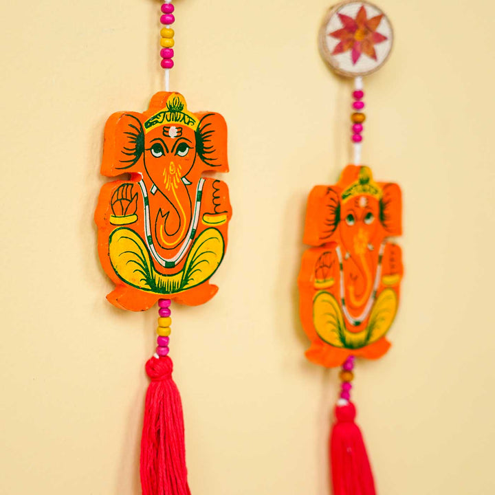 Shubh Labh Ganesha Wall Hangings I Set of 2