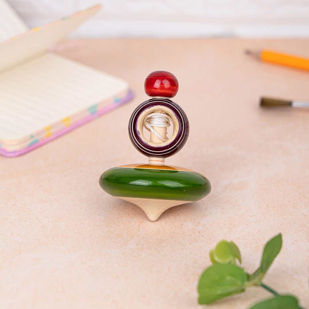 Wooden Hand Spinning Top For Kids