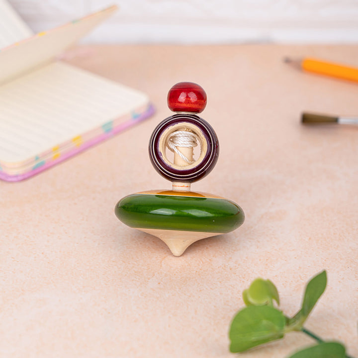 Wooden Hand Spinning Top For Kids