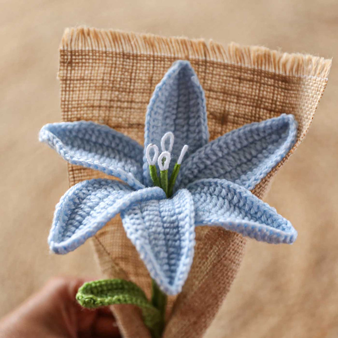 Handmade Crochet Single Lily Flower Bouquet