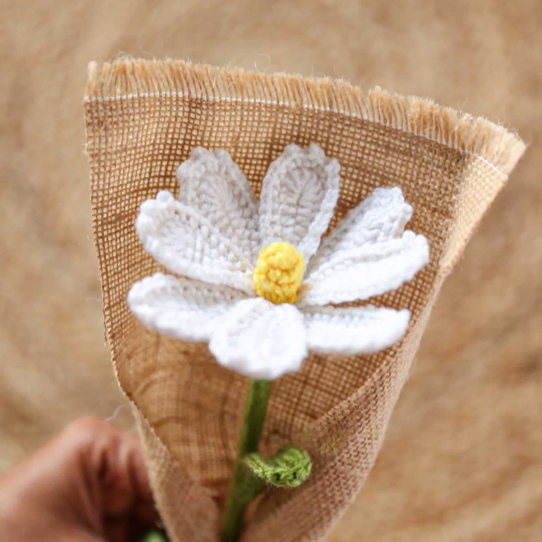 Handmade Crochet Single Flower Bouquet