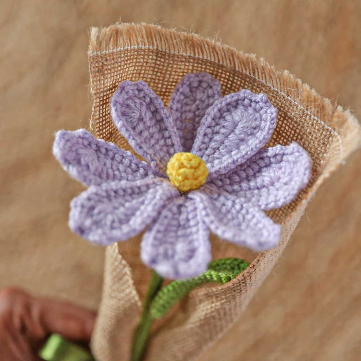 Handmade Crochet Single Flower Bouquet