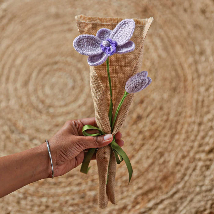 Handmade Crochet Single Flower Bouquet