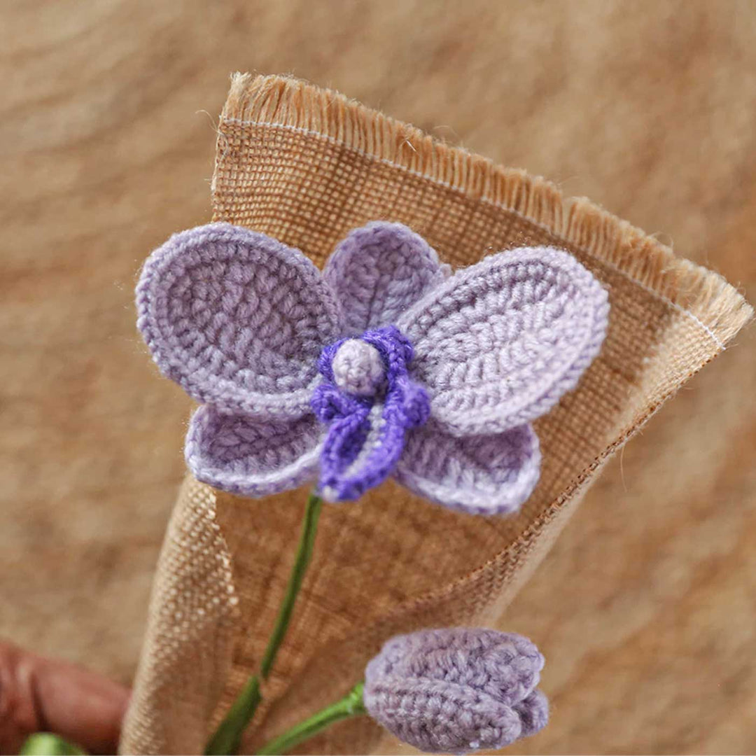 Handmade Crochet Single Flower Bouquet