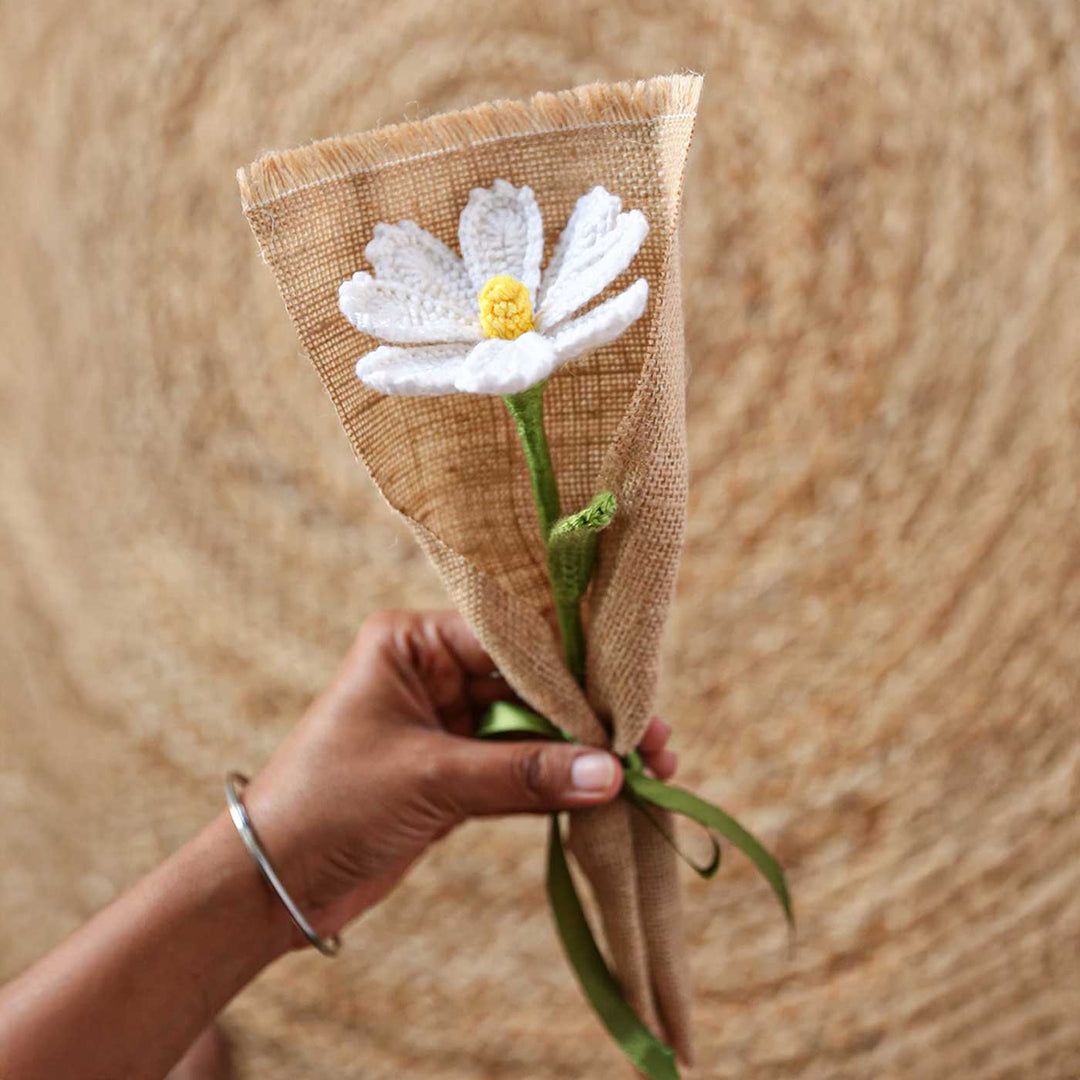 Handmade Crochet Single Flower Bouquet