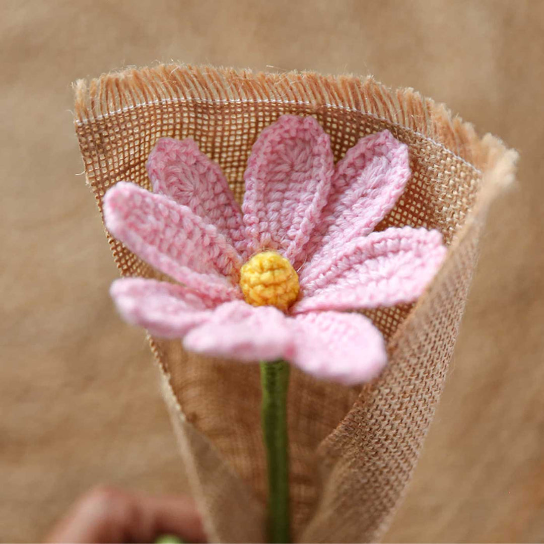 Handmade Crochet Single Flower Bouquet