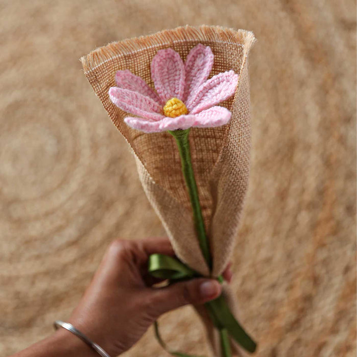 Handmade Crochet Single Flower Bouquet