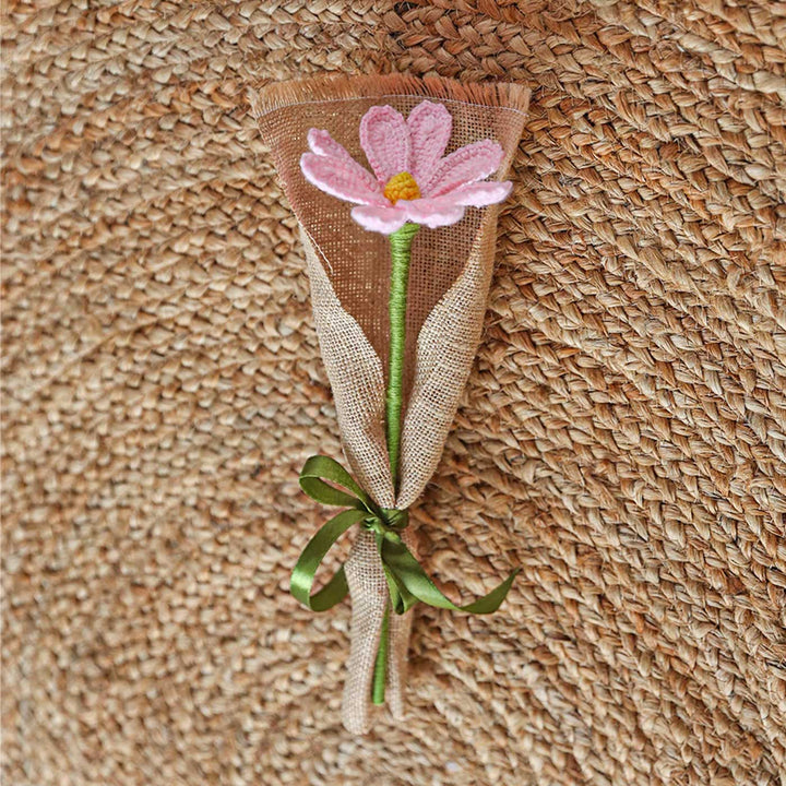 Handmade Crochet Single Flower Bouquet