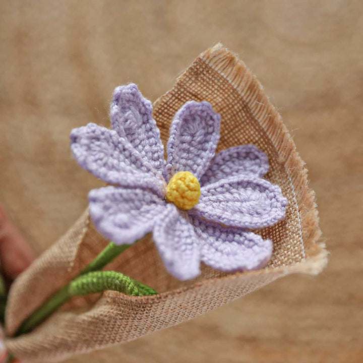 Handmade Crochet Single Flower Bouquet