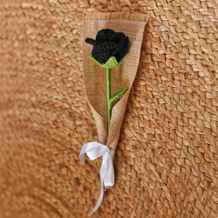 Handmade Crochet Single Rose Flower