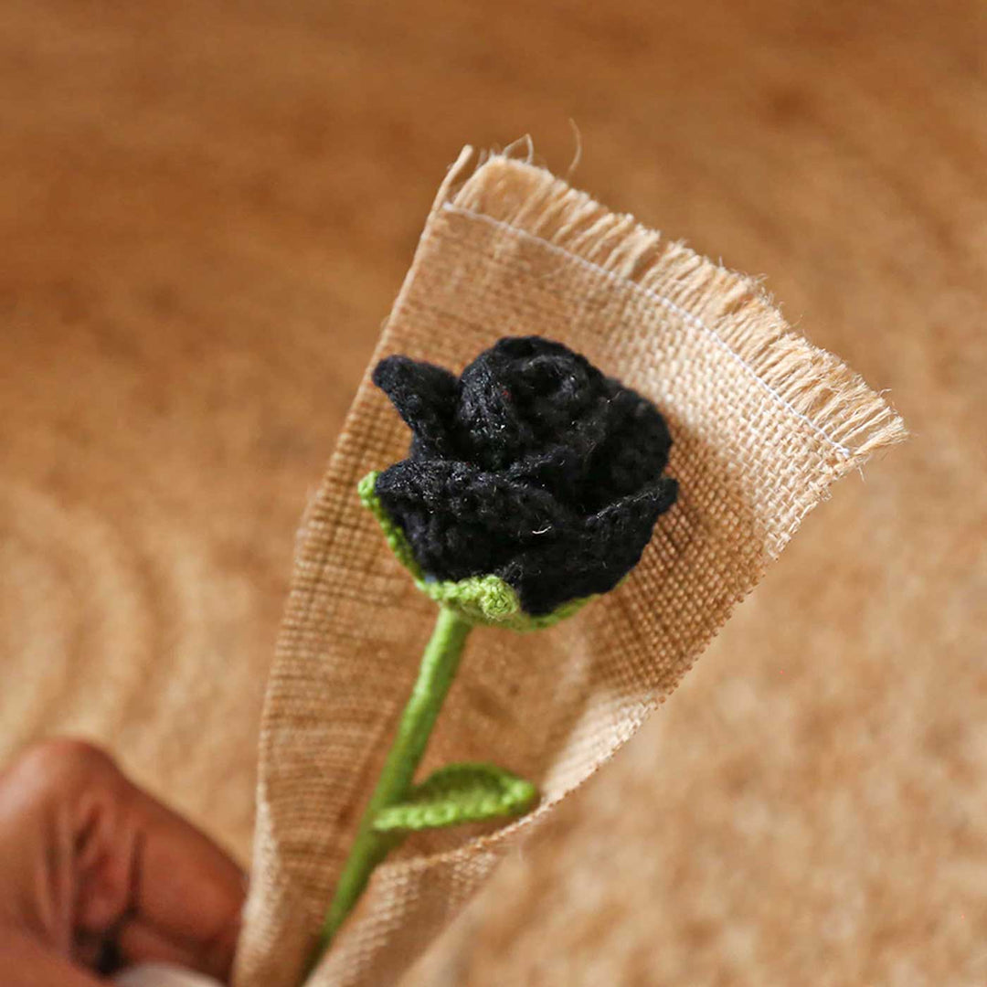 Handmade Crochet Single Rose Flower