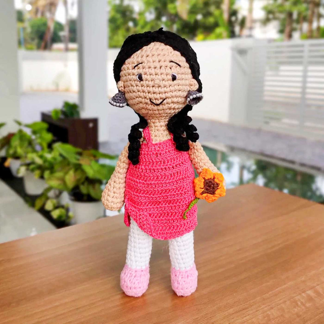 Photo Personalized Crochet Cute Girl Cotton Replica Doll