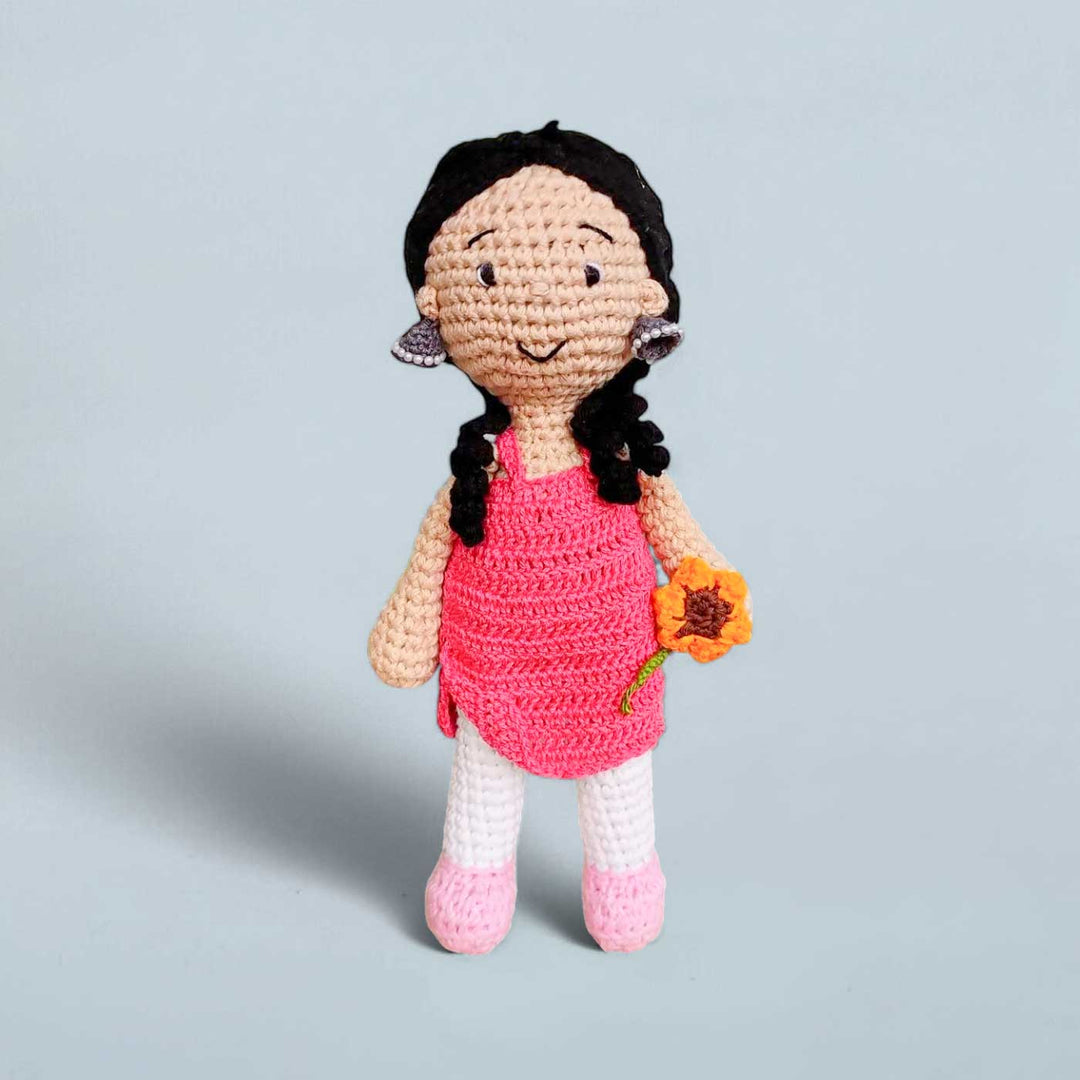 Photo Personalized Crochet Cute Girl Cotton Replica Doll