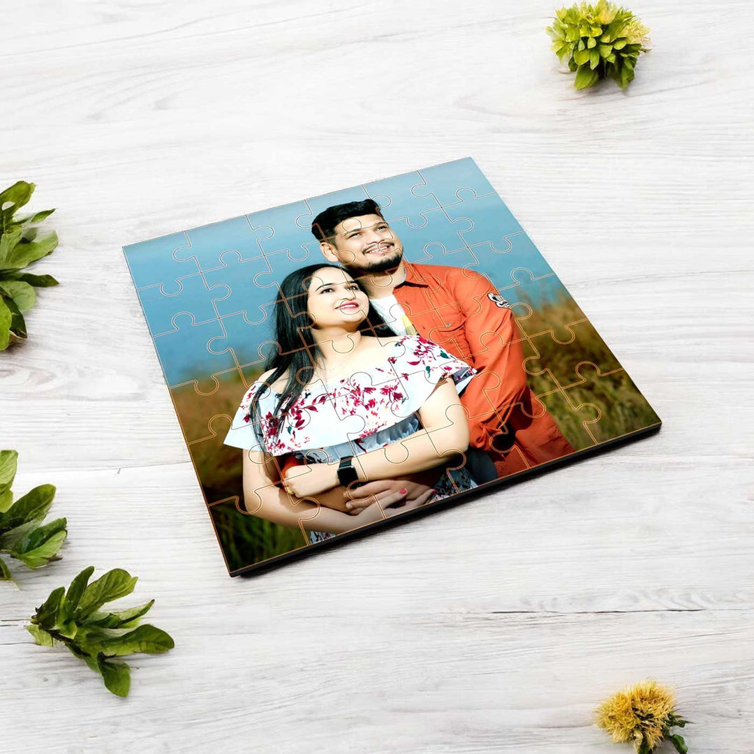 Photo Personalized Single Acrylic Caricature Cutout With Puzzle