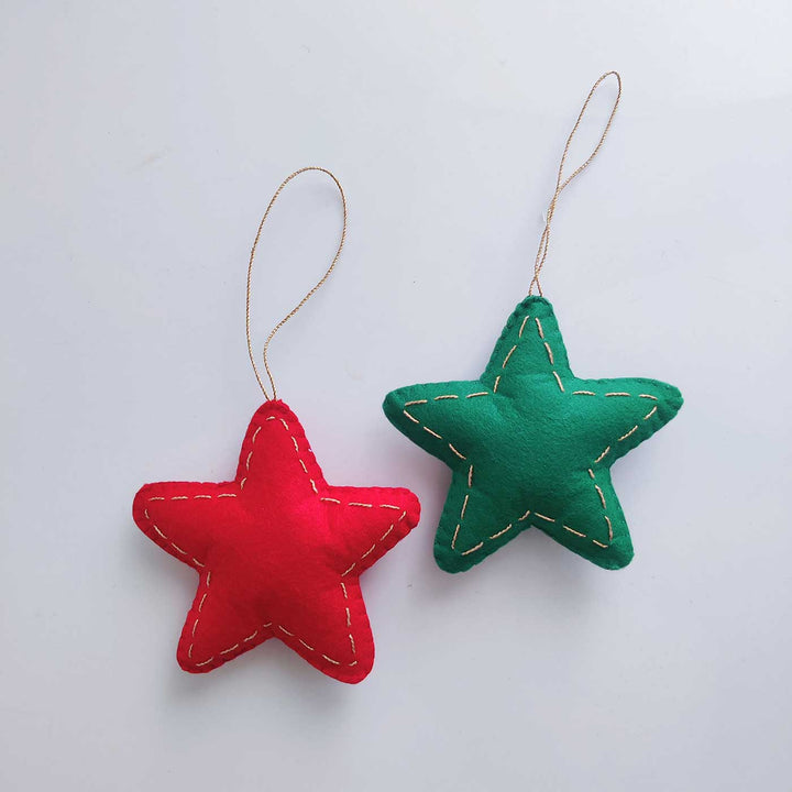 Handmade Star Felt Ornament For Christmas Tree Decoration