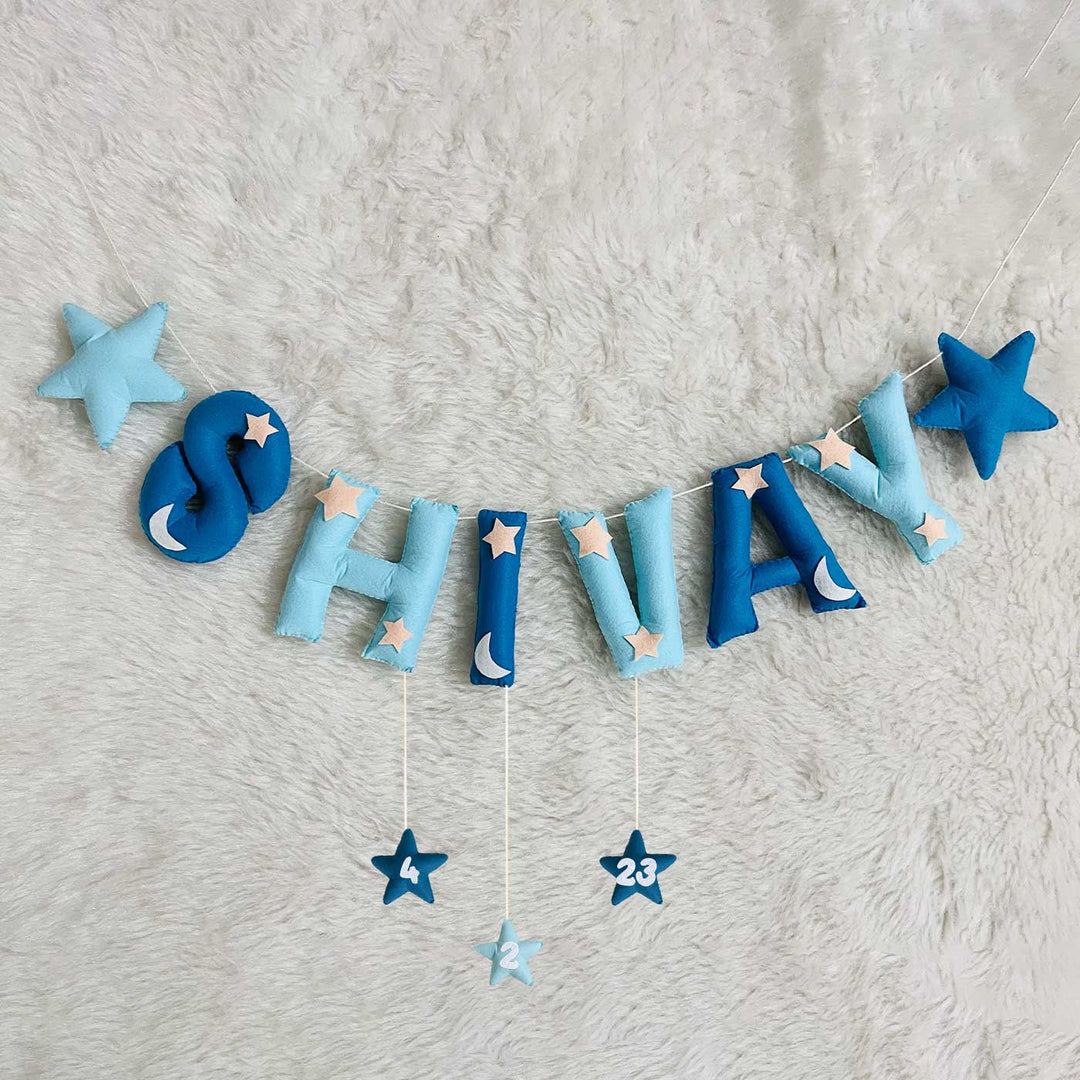 Handcrafted Personalized Star Themed Bunting For Kids