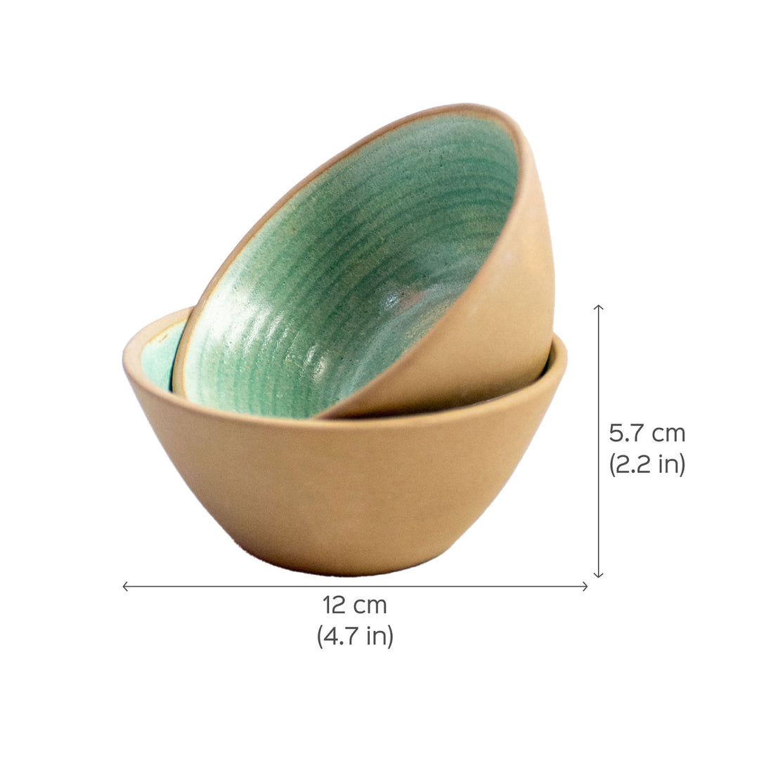 Hand-glazed Ceramic Bowls - Set of 2