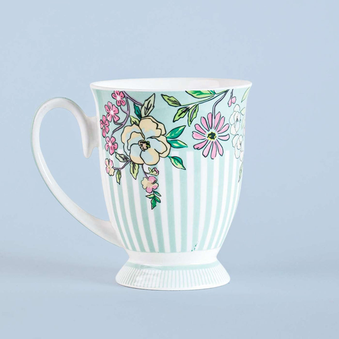 Stripe Happy Days Porcelain Mug