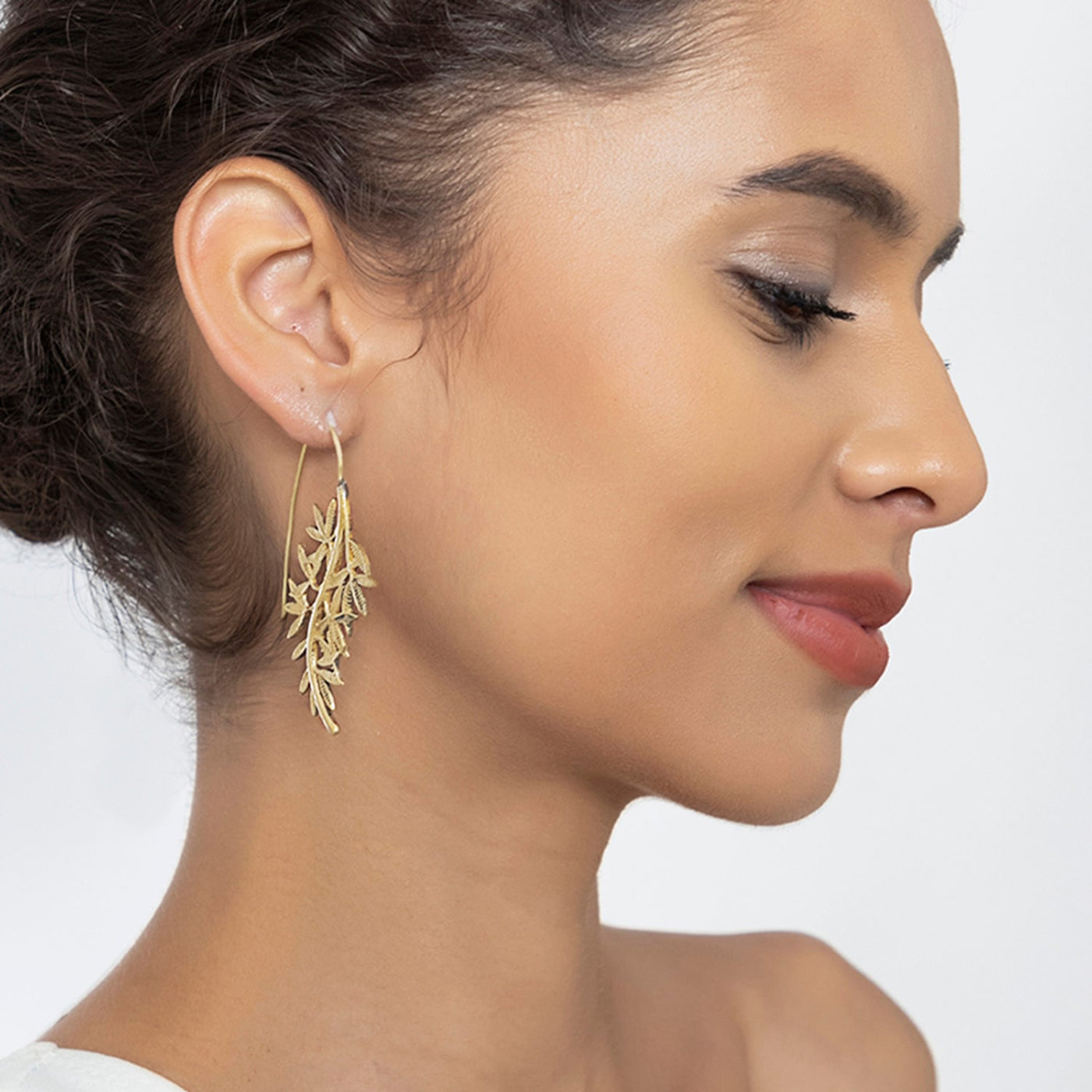 Buy Handcrafted Western Work Wear Gold Plated Brass Earrings Online On  Zwende