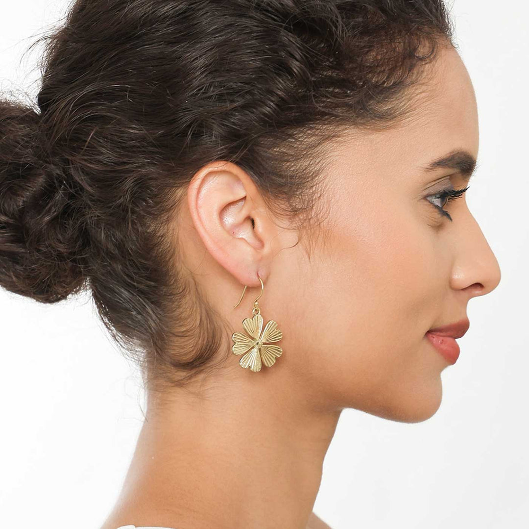 Buy Handcrafted Western Daily Wear Gold Plated Brass Earrings Online On  Zwende