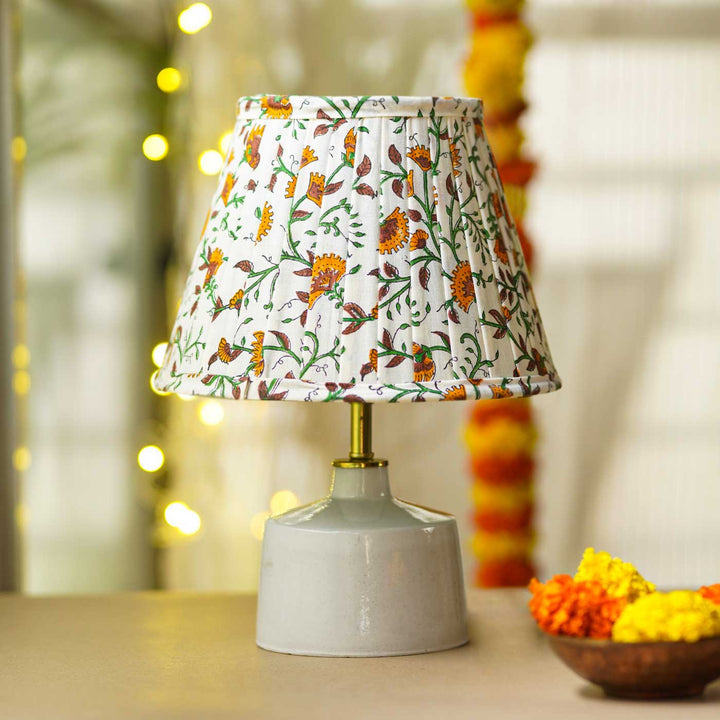 Marigold Pleated Floral Empire Lampshade