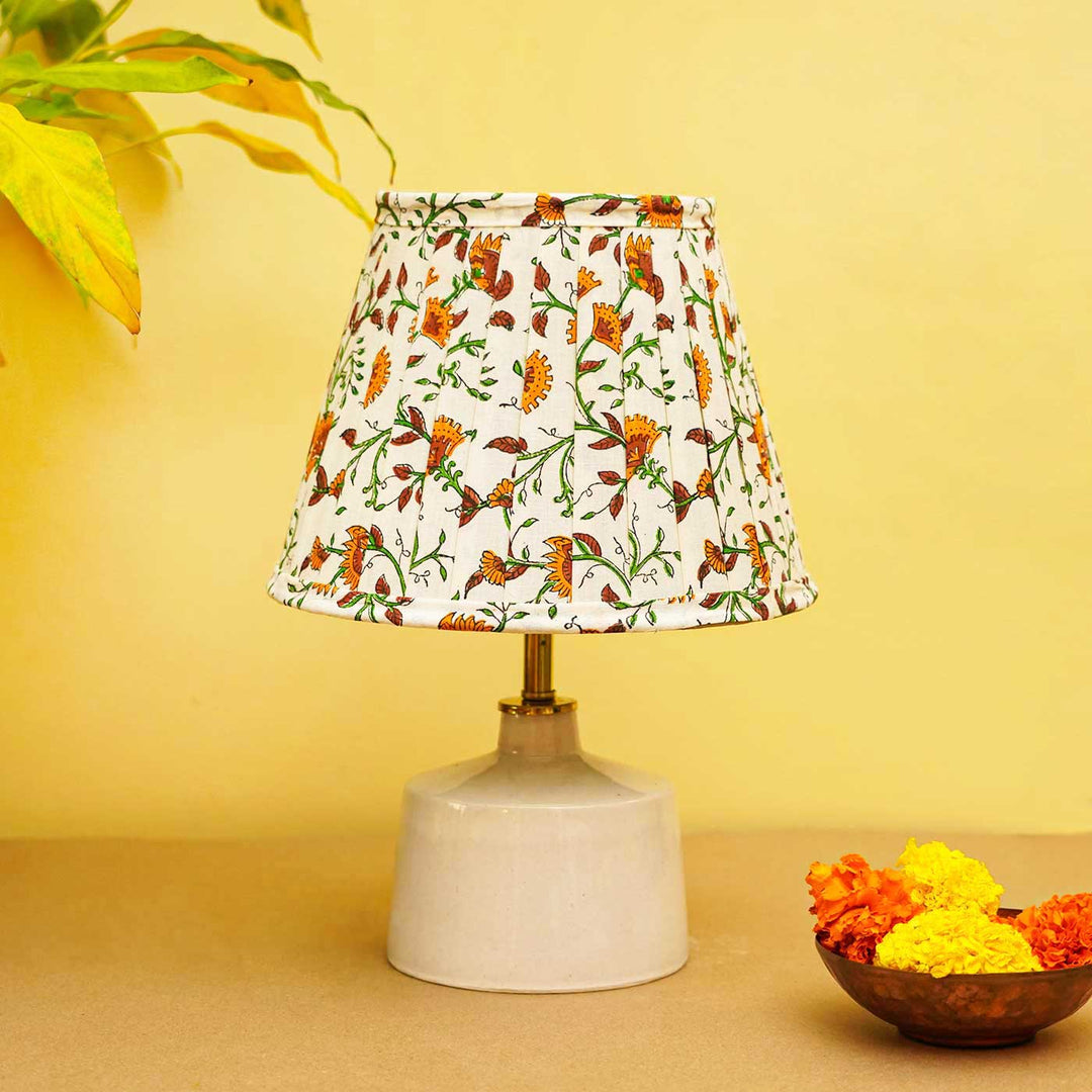 Marigold Pleated Floral Empire Lampshade