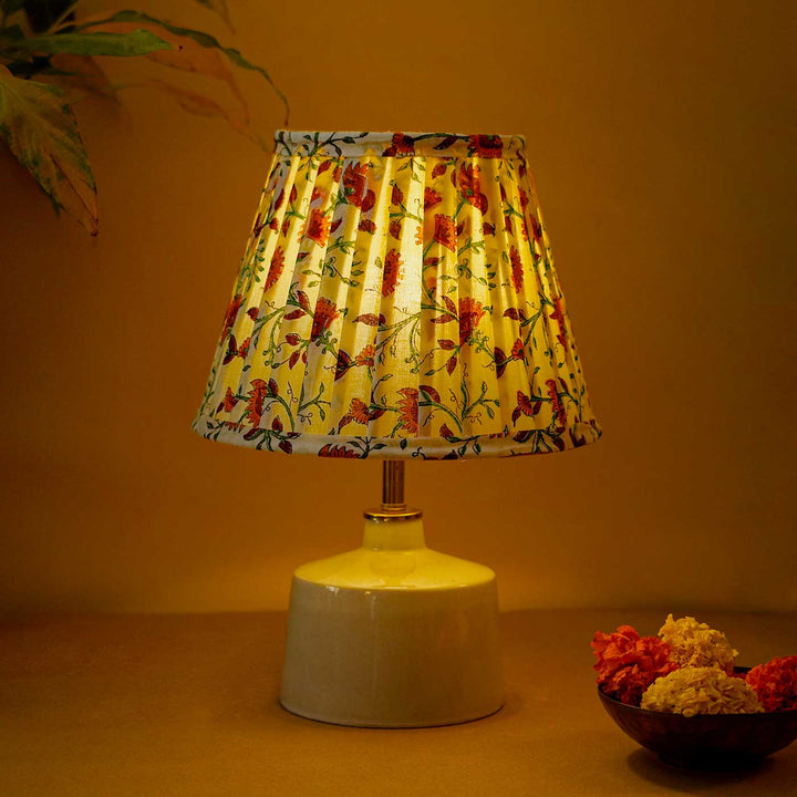 Marigold Pleated Floral Empire Lampshade