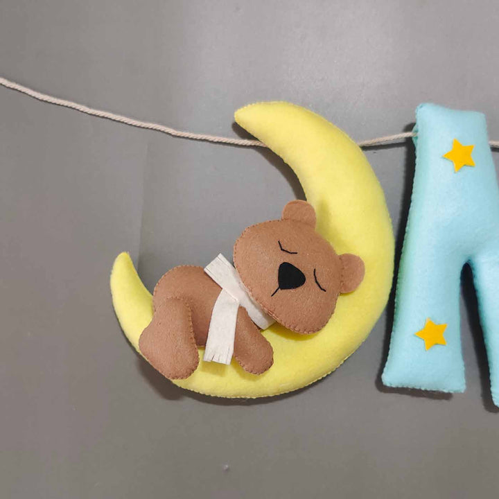 Hand-stitched Teddy Themed Round Felt Kids Bunting for Kids