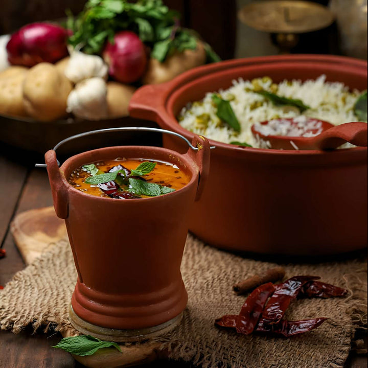 Handmade Cute Terracotta Serving Bucket