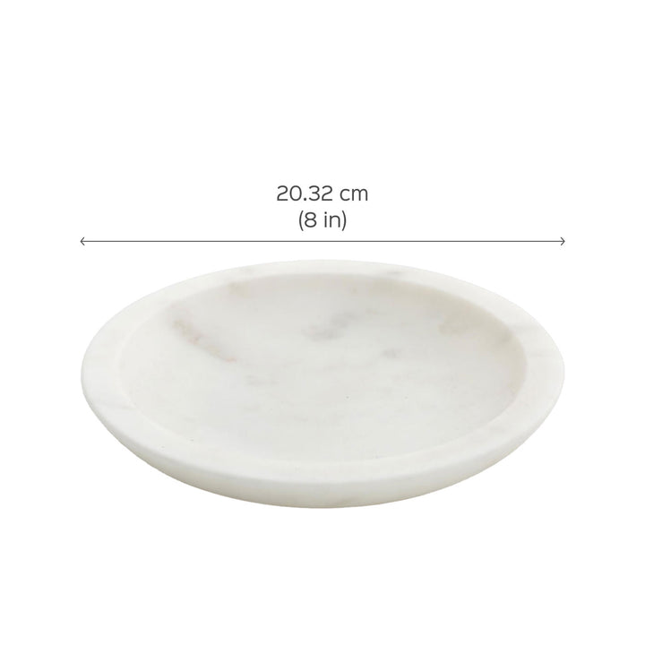 Indian Marble White Multi-purpose Plate