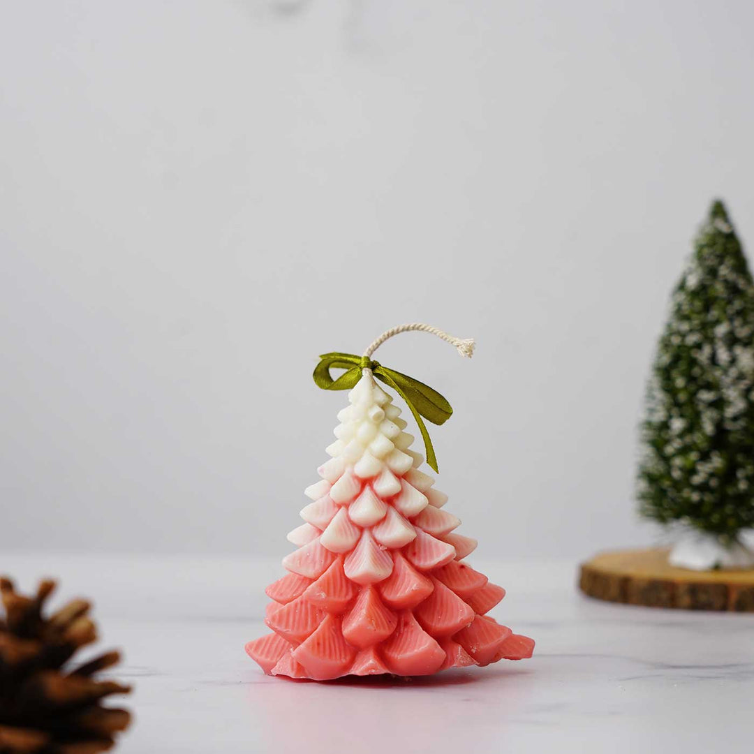 Christmas Tree Scented Soy Wax Candle | Floral Lavender