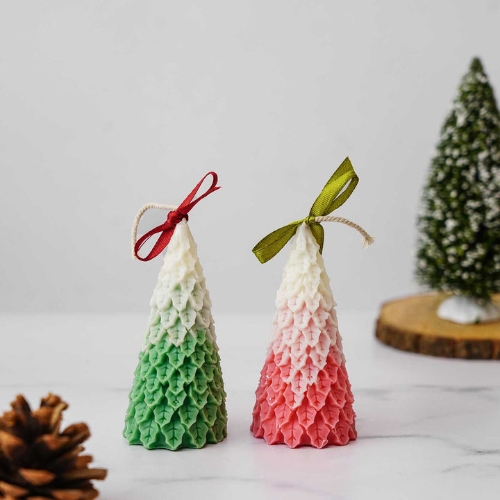 Christmas Tree Scented Lavender Soy Wax Candle | Set of 2