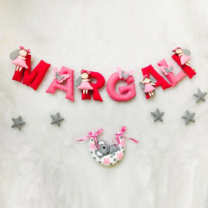 Handcrafted Personalized Fairy Themed Bunting For Kids