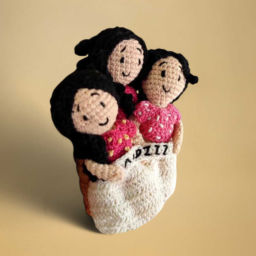 Photo Personalized Crochet Best Friends Theme Cotton Replica Doll