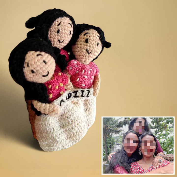 Photo Personalized Crochet Best Friends Theme Cotton Replica Doll