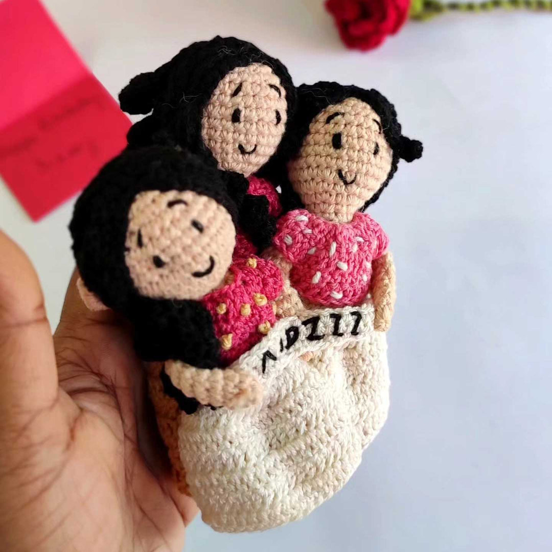 Photo Personalized Crochet Best Friends Theme Cotton Replica Doll