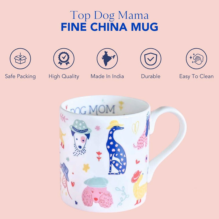 Handmade Top Dog Mama Fine China Mug